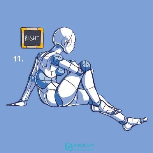 坐姿绘画教程,动漫人物坐姿的画法
