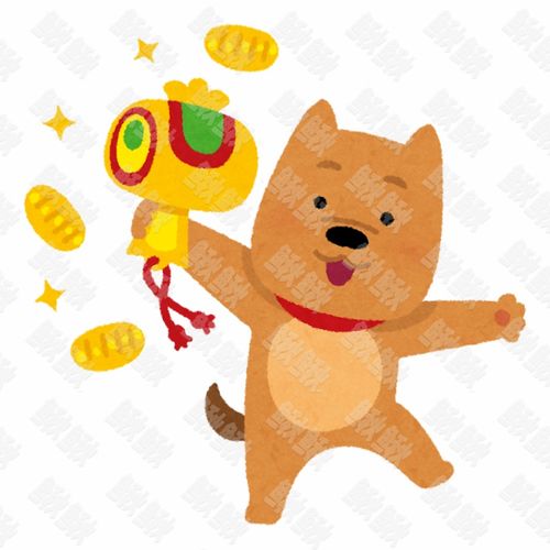 开心的玩着拨浪鼓庆祝节日的小狗狗猫咪小猫手绘卡通插画2手绘png儿童插画免扣素材1阿猫阿狗