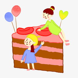 手绘矢量卡通美食餐饮蛋糕和小女孩图片素材其他格式下载动漫人物大全