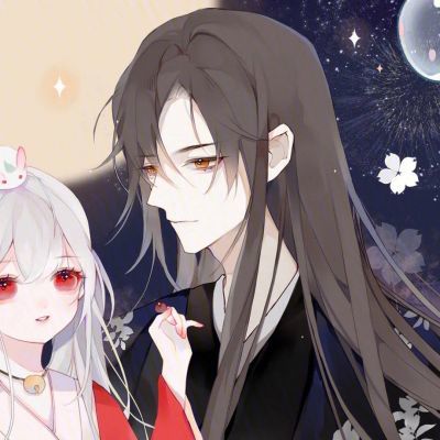 一组精选动漫手绘卡通人物情侣头像