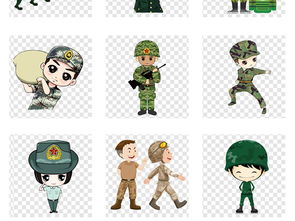 卡通红军军人战士士兵武警阅兵军事png素材图片模板下载23.13mb建党节丨建军节大全