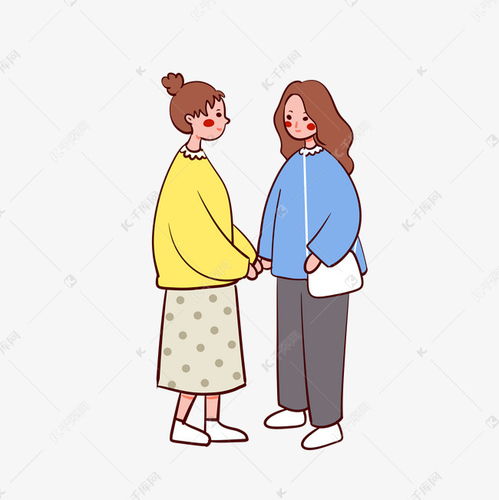 手绘卡通矢量简约3.8女生节可爱女生闺蜜素材图片免费下载千库网