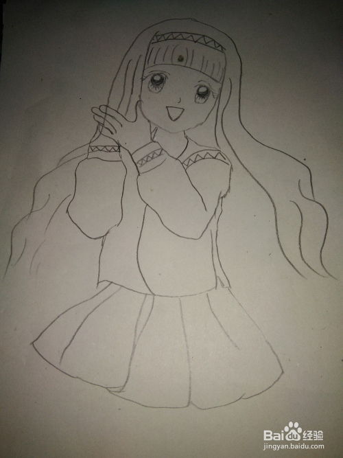动漫女孩简笔画教程