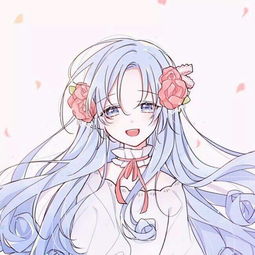 二次元少女头像蓝色长卷蓝瞳蓝色系清堆糖,美图壁纸兴趣社区