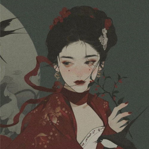 女生头像动漫个性古风望月堆糖,美图壁纸兴趣社区