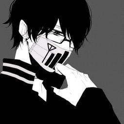 谁有酷酷的动漫男图片二次元黑白的