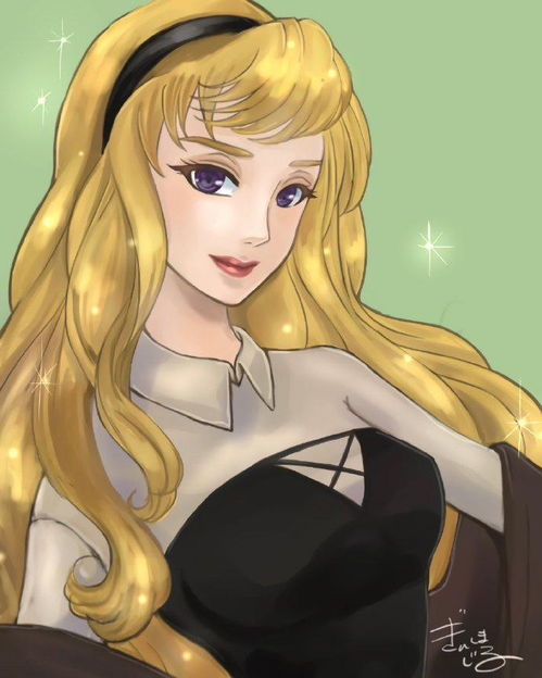 卡通风格的迪士尼公主,乐佩公主甜美可爱,艾莎女王冷艳动人
