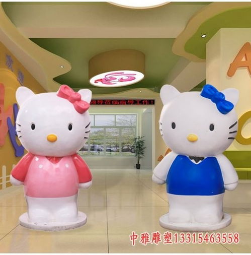 玻璃钢卡通猫咪雕塑保山玻璃钢雕塑卡通猫生产厂家中雅雕塑