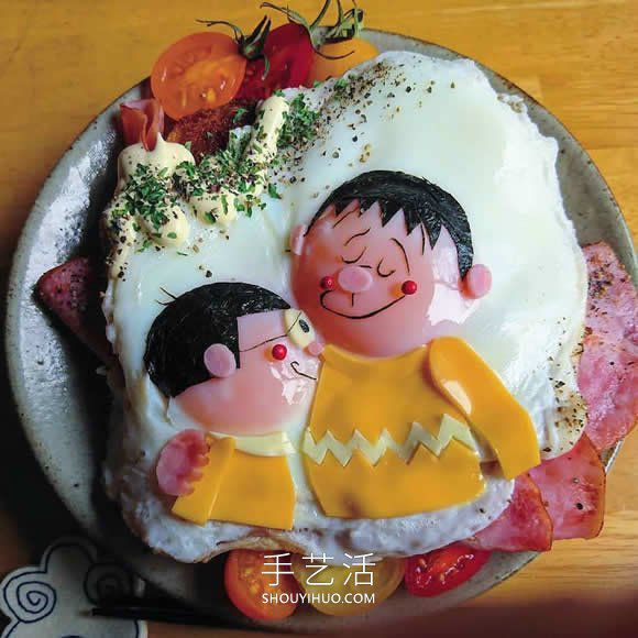 日本妈妈将食物造型为卡通人物和动物的艺术