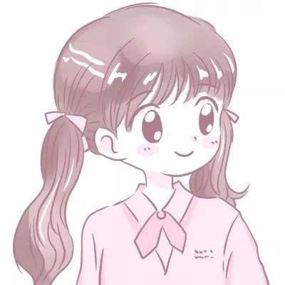 粉色系卡通姐妹头像可爱卖萌一对