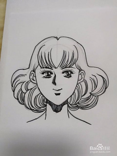漫画女生头像的画法