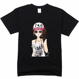 时尚卡通女舒适彩色t恤