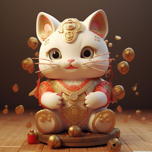 简约卡通3d卡通招财猫素材图片海报设计下载请至来源处