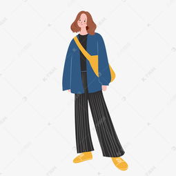 手绘卡通矢量简约3.8女生节可爱休闲少女素材图片免费下载千库网