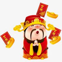 卡通红底财神头像微信头像图片大全