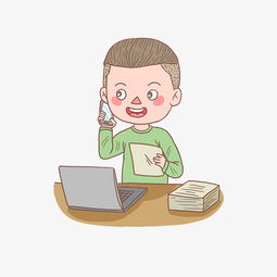 卡通手绘人物谈业务男文员图片素材其他格式下载动漫人物大全