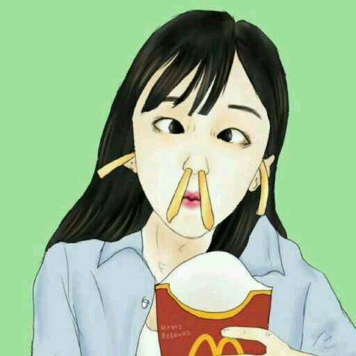 薯条古怪女头像