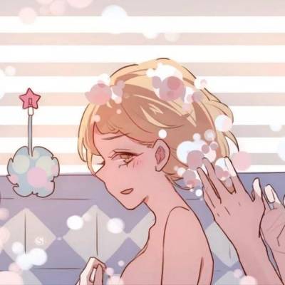 粉色系动漫情侣头像甜甜的超萌版情侣头像一对