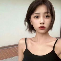 波波头短发发型图片短发妹子可咸可甜唯美头像