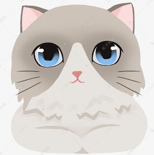 可爱小猫蓝眼睛卡通猫咪素材图片免费下载千库网