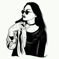 黑白简约手绘漫画头像微信头像图片大全