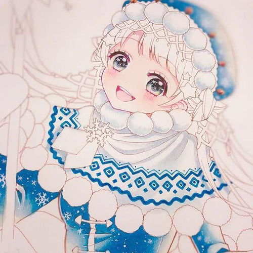 炒鸡可爱仙气的动漫人物女生马克笔插画线稿
