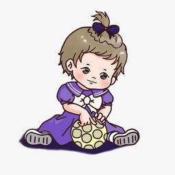 儿童节玩球的小女孩图片素材其他格式下载动漫人物大全