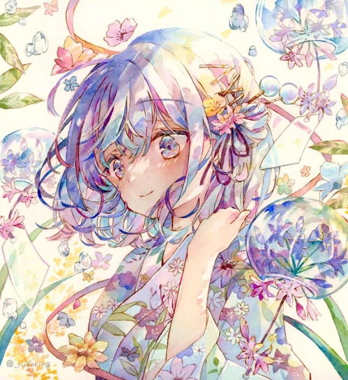 插画师优子铃明媚少女手绘动漫