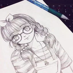 线条感十足的动漫人物素描,超美少女