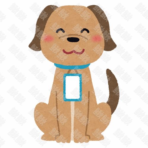戴着狗牌冒牌的小狗狗猫咪小猫手绘卡通插画手绘png儿童插画免扣素材1阿猫阿狗