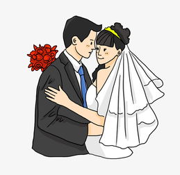 婚礼季新婚夫妇手拿玫瑰花束拍照插画图片素材其他格式下载动漫人物大全