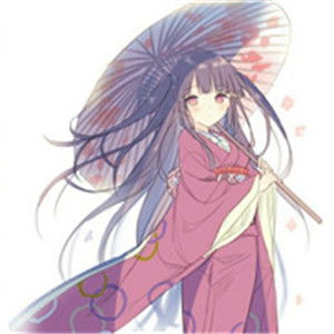 二次元动漫女生头像和服少女,日系美女少女