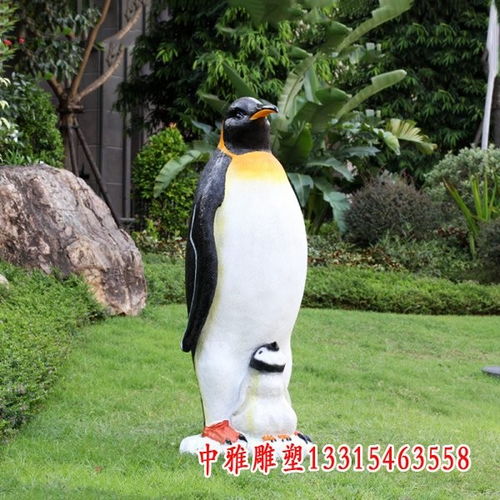 创意玻璃钢卡通马达加斯加企鹅雕塑内江树脂企鹅雕塑厂