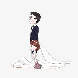 西式婚礼海边新郎新娘q版卡通png原创素材下载图片素材其他格式下载动漫人物大全