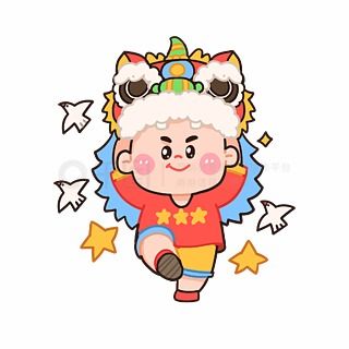 图片免费下载卡通舞狮子素材卡通舞狮子模板千图网