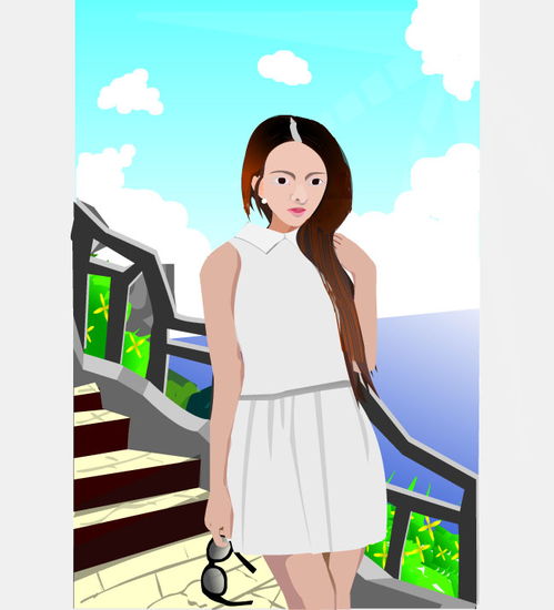 美女拿着眼镜flash动画
