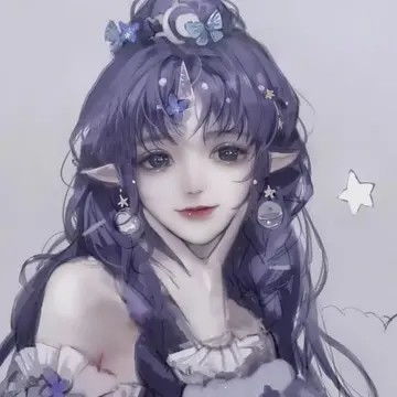 绝美古风紫色系闺蜜头像两人