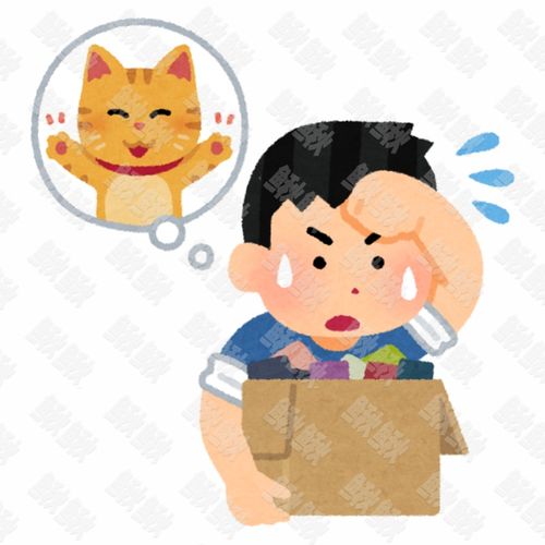 工作繁忙男主人想念自己家的小猫猫咪手绘卡通插画手绘png儿童插画免扣素材1阿猫阿狗