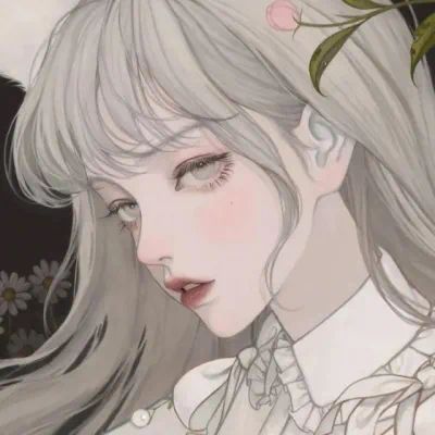 二次元动漫头像蛾眉轻纱,你有江南的娇羞,也有雪夜的柔情