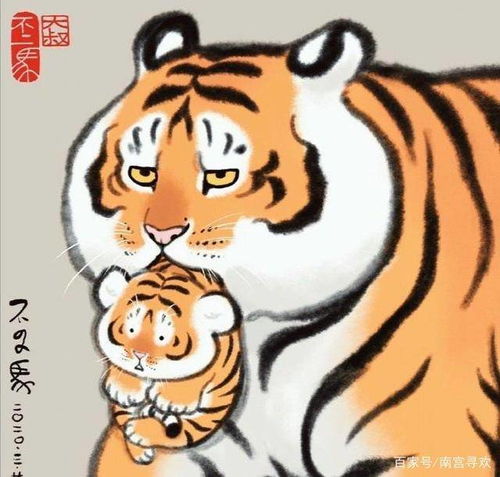 漫画家笔下的老虎,原型是发福的东北虎,网友这是橘猫吧