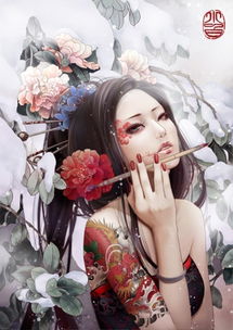 动漫化的中国风纹身