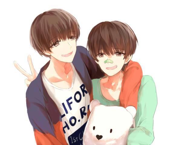 tfboys的卡通图片如下