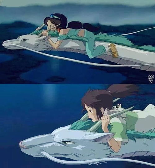 迪士尼公主乱入宫崎骏动画,白雪公主很诡异,龙猫吓得脸都白了