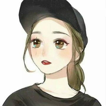 精选手绘女生头像手绘女生唯美简约头像,卡通头像图片