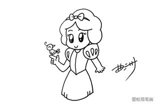 卡通画白雪公主