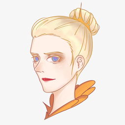 手绘黄头发的美女插画图片素材其他格式下载动漫人物大全
