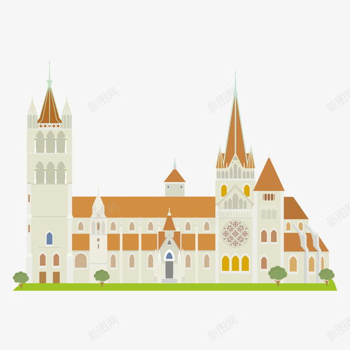 卡通瑞士建筑旅游景点元素矢量图免费下载页面网页平面电商创意素材爱护环境素材
