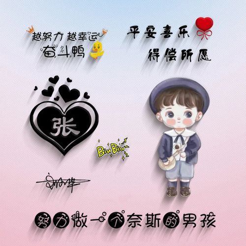 你该换个签名头像了,可爱的卡通动漫姓氏微信头像,超好看哦