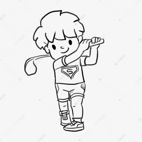 卡通手绘夏日运动小朋友漫画线稿素材图片免费下载千库网