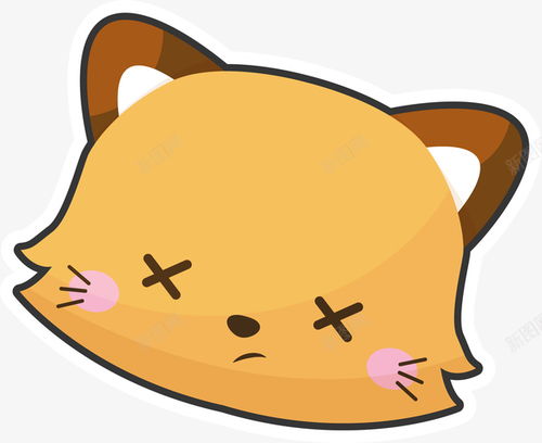 卡通时尚猫咪头像贴纸页面网页平面电商创意素材包粽子素材